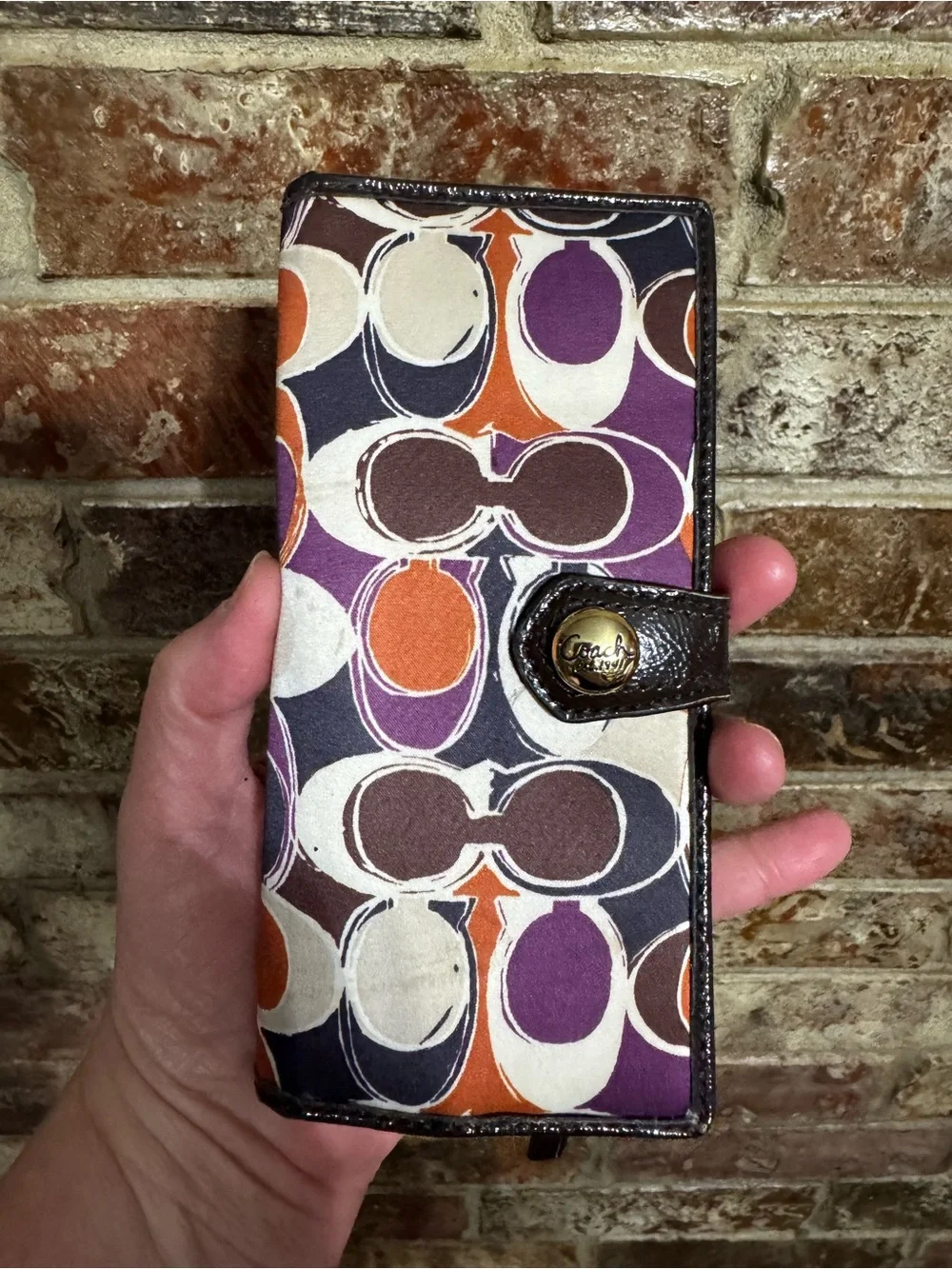 Authentic Y2K Ashely Scarf print coach set. Handbag, wallet and card case.